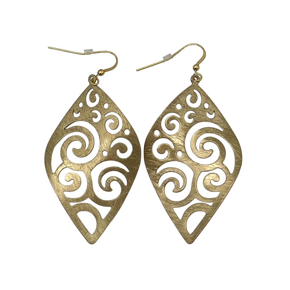 Gold Filled Filigree Statement Earrings